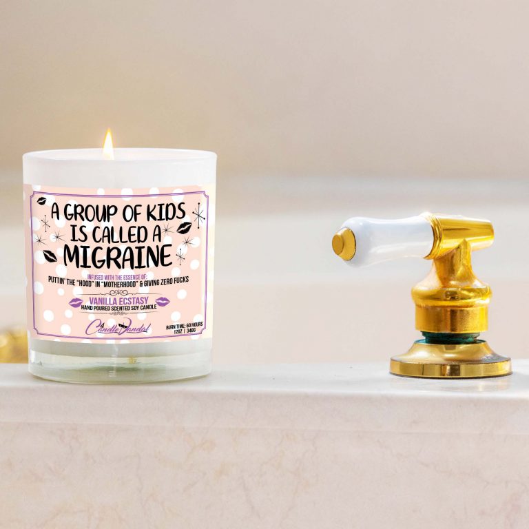 A Group of Kids is Called a Migraine Candle Funny Novelty Candle