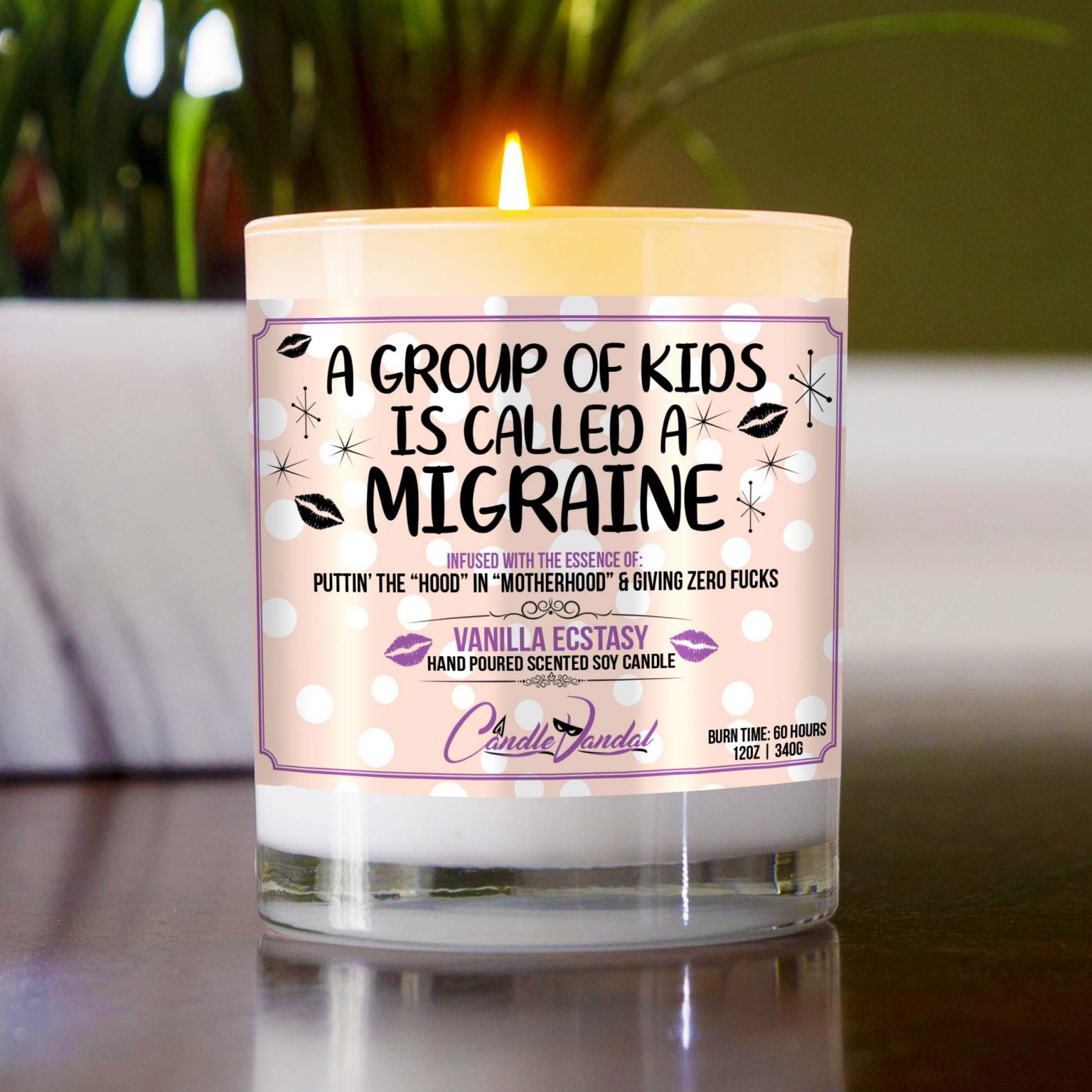 A Group of Kids is Called a Migraine Candle Funny Novelty Candle