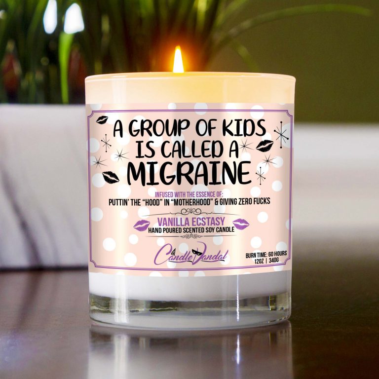 A Group of Kids is Called a Migraine Candle Funny Novelty Candle