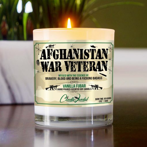 Afghanistan War Veteran Table Candle