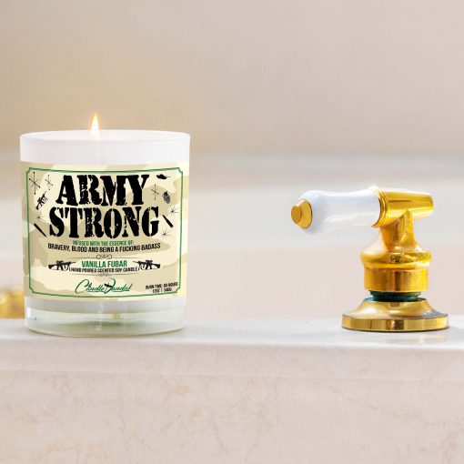 Army Strong Bathtub Candle