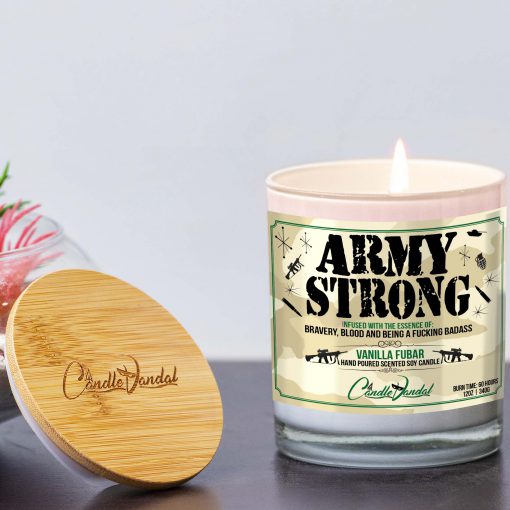 Army Strong Lid and Candle