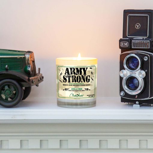Army Strong Mantle Candle