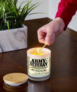 Army Veteran Lighting Candle