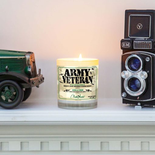 Army Veteran Mantle Candle