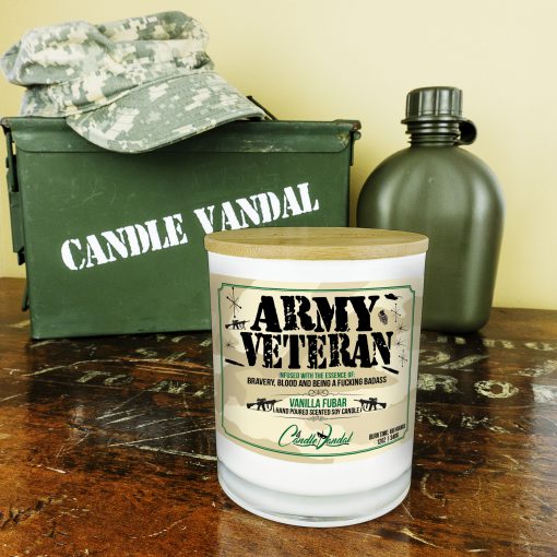 Army Veteran Military Candle