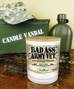 Bad Ass Army Veteran Military Candle