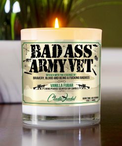 Bad Ass Army Veteran Table Candle
