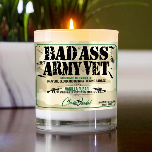 Bad Ass Army Veteran Table Candle