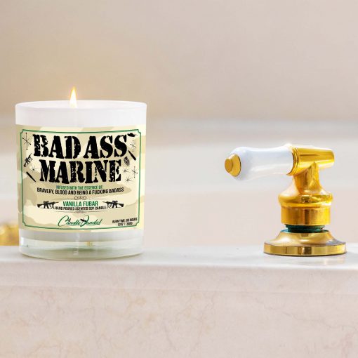 Bad Ass Marine Military Bathtub Candle