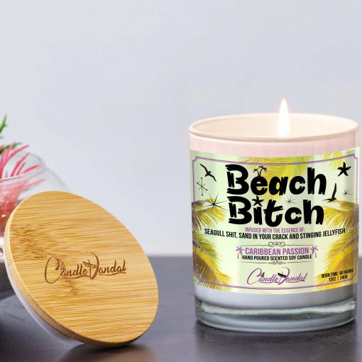Beach Bitch Lid and Candle
