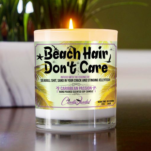 Beach Hair Don't Care Table Candle