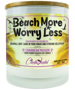 Beach More Worry Less Candle