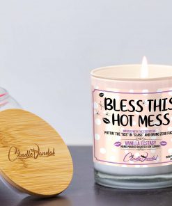 Bless This Hot Mess Lid and Candle