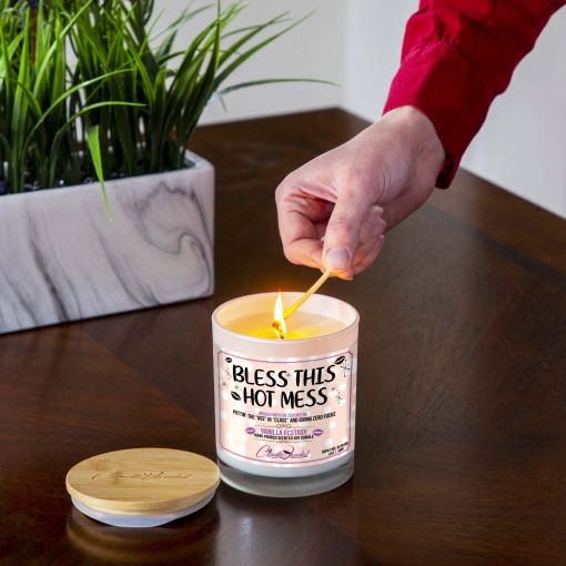 Bless This Hot Mess Lighting Candle