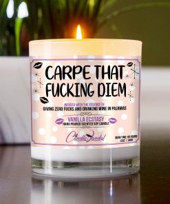 Carpe That Fucking Diem Table Candle