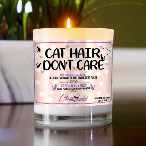 Cat Hair Don't Care Table Candle