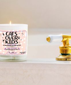 Cats Over Kids Bathtub Candle