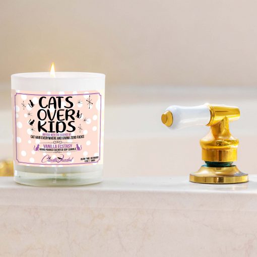 Cats Over Kids Bathtub Candle