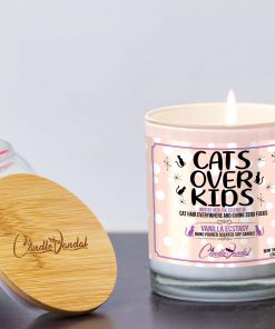 Cats Over Kids Lid and Candle