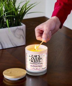 Cats Over Kids Lighting Candle