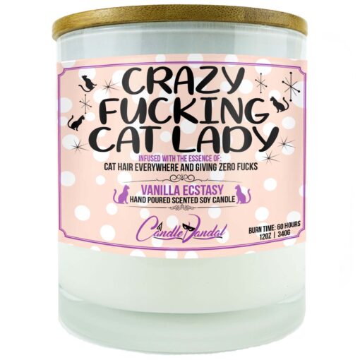 Crazy Fucking Cat Lady Candle