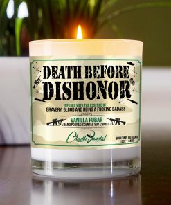 Death Before Dishonor Military Table Candle