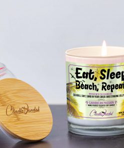 Eat Sleep Beach Repeat Lid and Candle