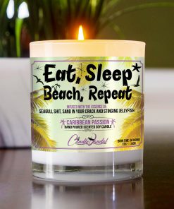 Eat Sleep Beach Repeat Table Candle