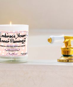 Embrace Your Inner Flamingo Bathtub Candle