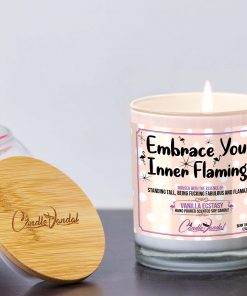 Embrace Your Inner Flamingo Lid and Candle