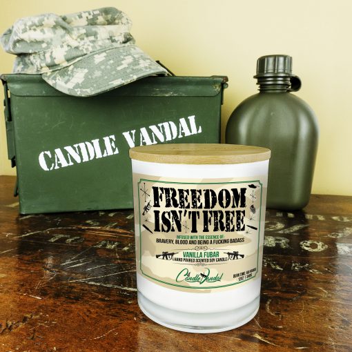 Freedom Isn't Free Military Candle
