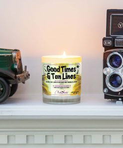 Good Times and Tan lInes Mantle Candle