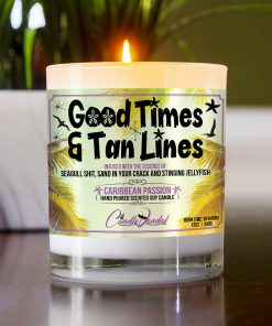 Good Times and Tan lInes Table Candle
