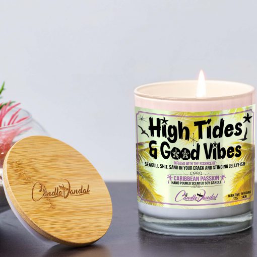 High Tides and Good Vibes Lid and Candle