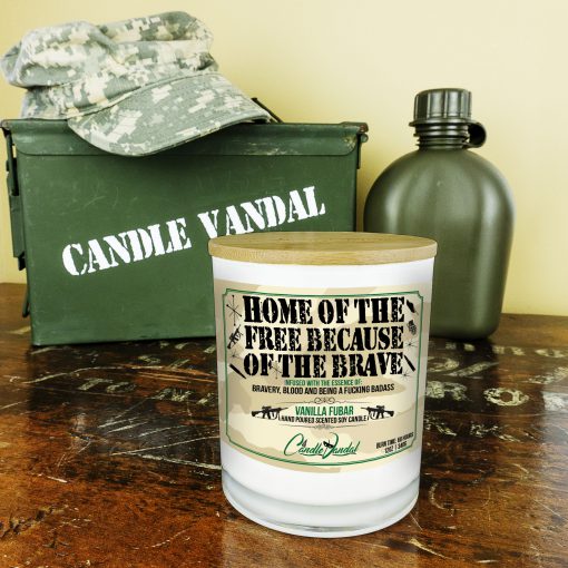 Home of the Free Because of the Brave Candle