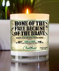 Home of the Free Because of the Brave Table Candle