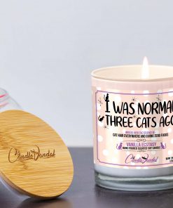 I Was Normal Three Cats Ago Lid and Candle