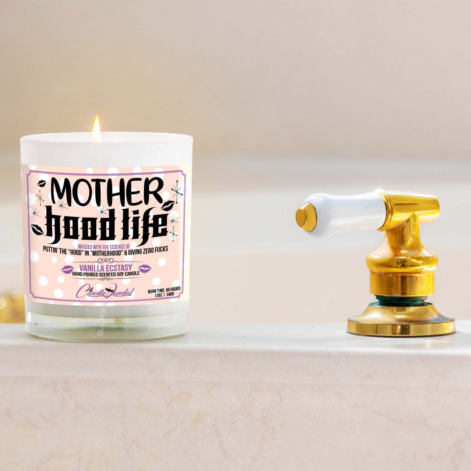 Mother Hood Life Candle Funny Mom Candles