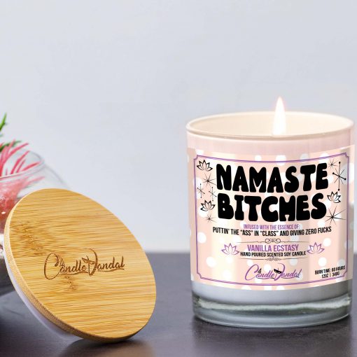 Namaste Bitches Lid and Candle