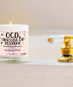 OCD Obsessive Cat Disorder Bathtub Candle