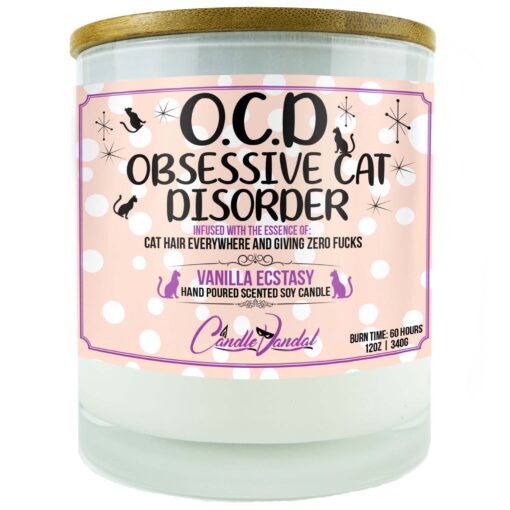 OCD Obsessive Cat Disorder Candle