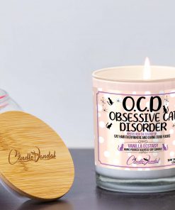 OCD Obsessive Cat Disorder Lid and Candle