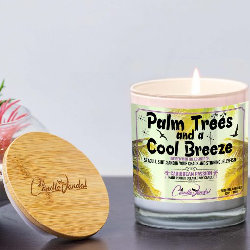 Palm Trees and a Cool Breeze Lid and Candle