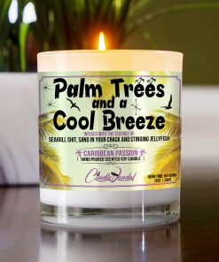 Palm Trees and a Cool Breeze Mantle Candle
