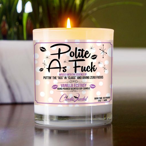 Polite As Fuck Table Candle