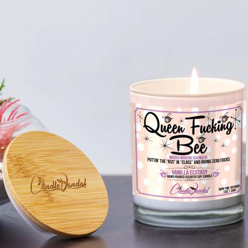 Queen Fucking Bee Lid and Candle