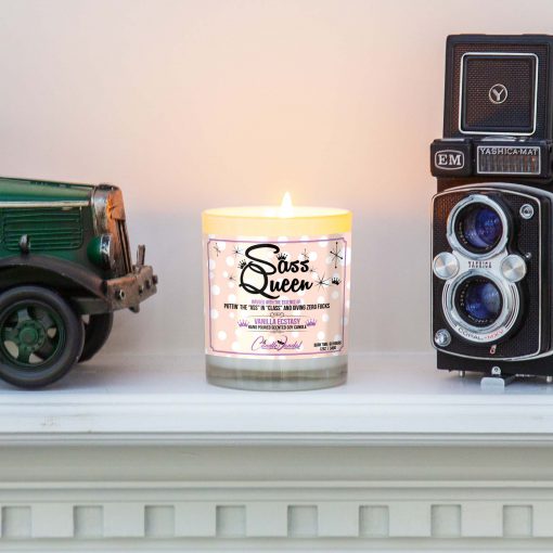 Sass Queen Mantle Candle