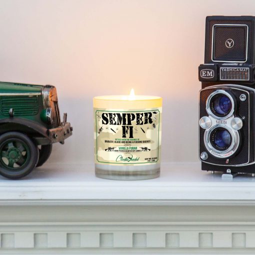 Semper Fi Mantle Candle