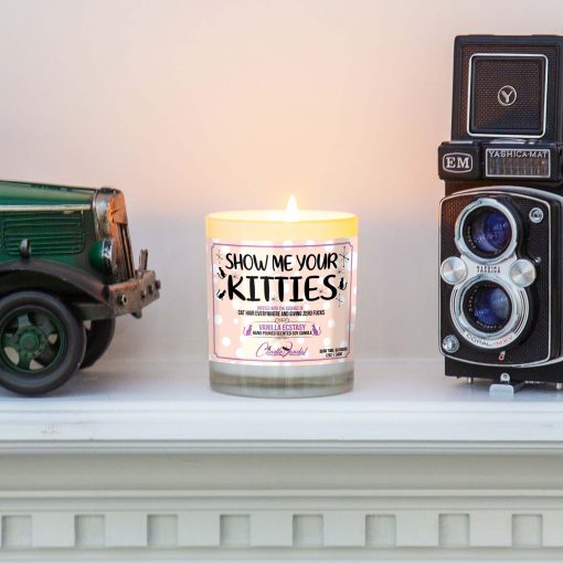 Show Me Your Kitties Mantle Candle